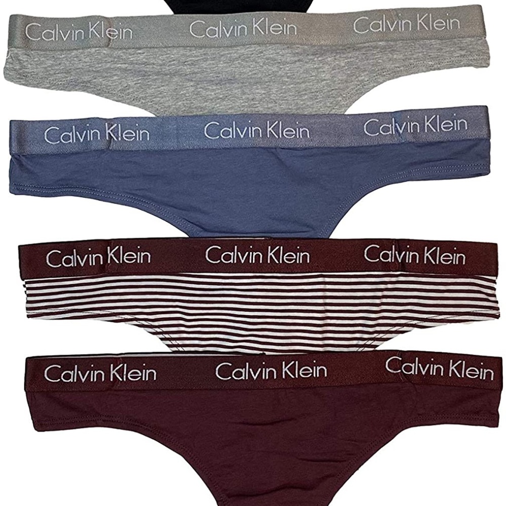 NWT Calvin Klein Underwear Motive Thong 5-Pack L
